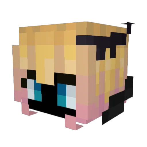 Ptrenos Minecraft avatar head, 3D render
