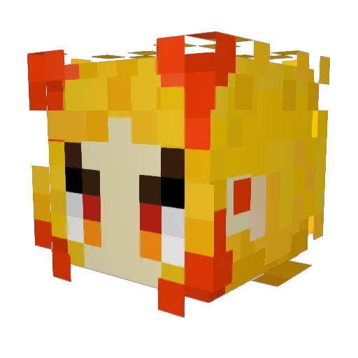 PtrickGeo Minecraft avatar head, 3D render