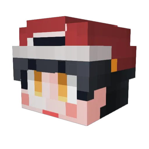 Ptsaira Minecraft avatar head, 3D render