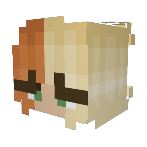Ptysia123 Minecraft avatar head, 3D render