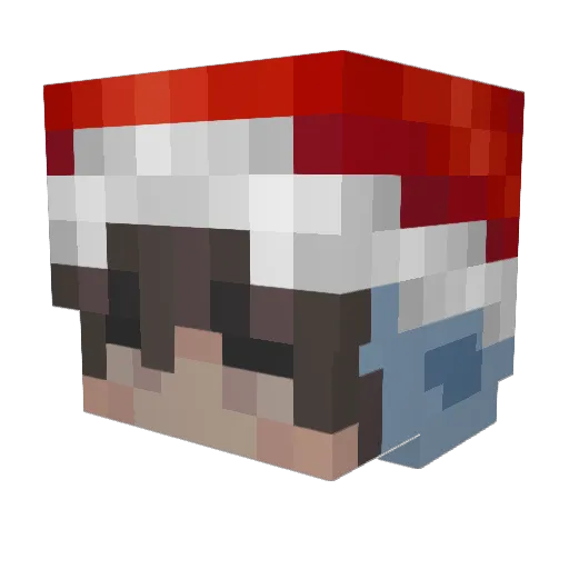 Pu61cek_Free Minecraft avatar head, 3D render