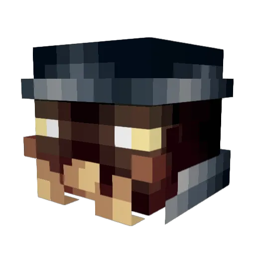 Pu9sher Minecraft avatar head, 3D render