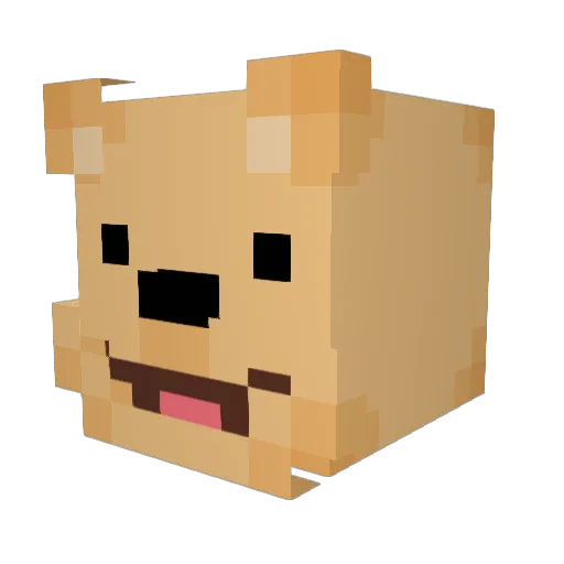 PuDaeng Minecraft avatar head, 3D render