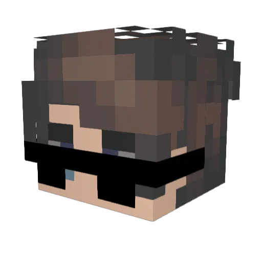 PuFFfs Minecraft avatar head, 3D render