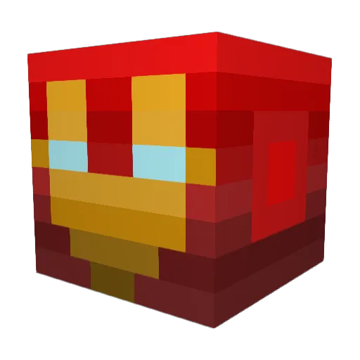 PuIseFire Minecraft avatar head, 3D render