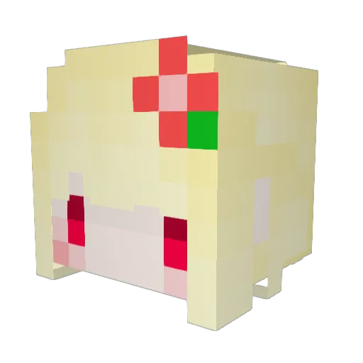 PuPu_321 Minecraft avatar head, 3D render