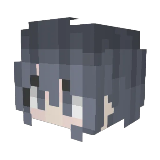 PuPu___ Minecraft avatar head, 3D render