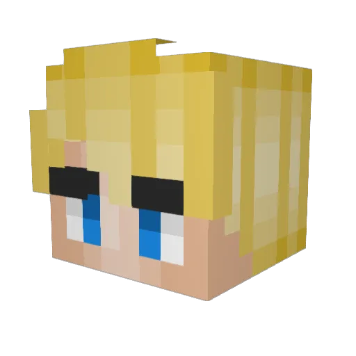 PuRe_Cryptic Minecraft avatar head, 3D render