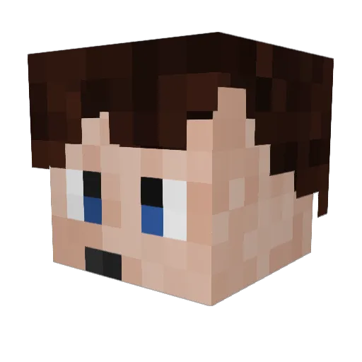 PuZ7el Minecraft avatar head, 3D render