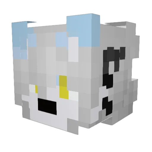 Pu_Ura Minecraft avatar head, 3D render