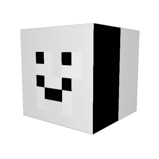 Puablo Minecraft avatar head, 3D render