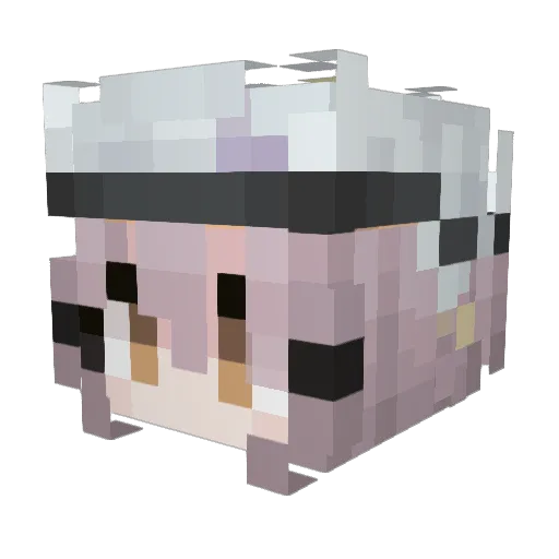 PuanPD Minecraft avatar head, 3D render
