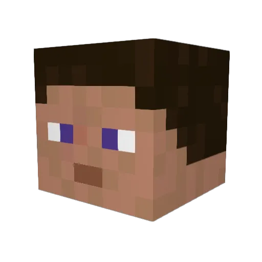 Puapal Minecraft avatar head, 3D render