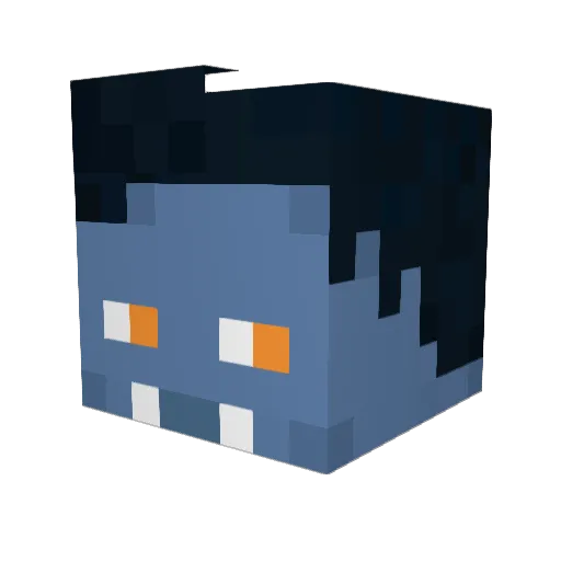 Puauel Minecraft avatar head, 3D render