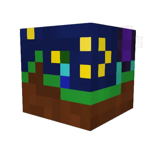 PubFeed Minecraft avatar head, 3D render
