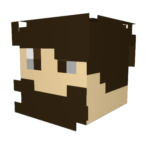 PubSub69 Minecraft avatar head, 3D render