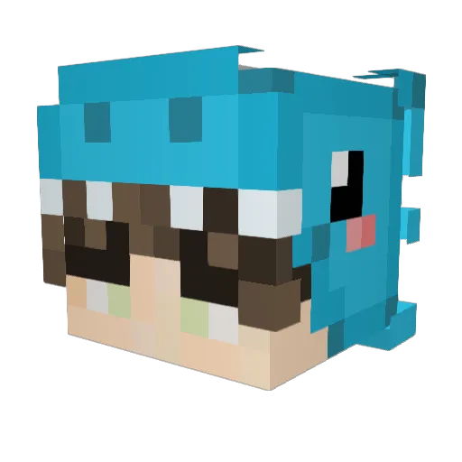 Pubkinsz Minecraft avatar head, 3D render