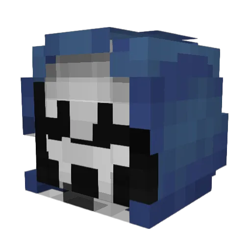 Public_bus Minecraft avatar head, 3D render
