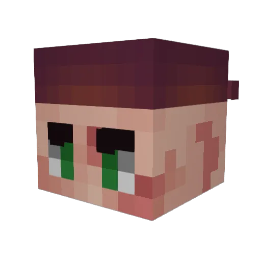 Publup Minecraft avatar head, 3D render