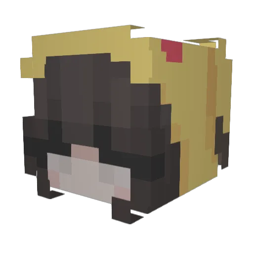 Puca_Puca Minecraft avatar head, 3D render