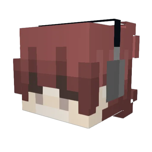 PuceGaming Minecraft avatar head, 3D render