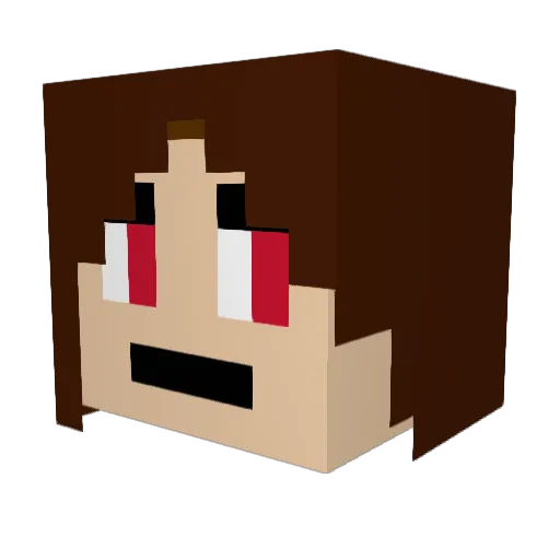 Pucey0910 Minecraft avatar head, 3D render