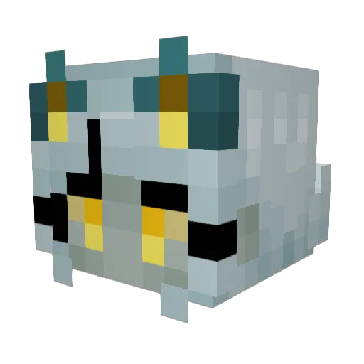 PuchiAG Minecraft avatar head, 3D render
