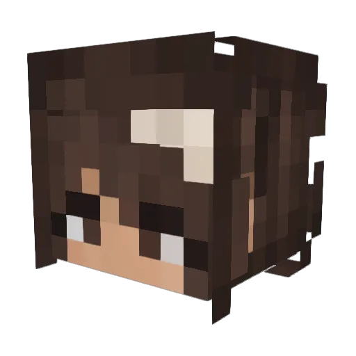Puchick Minecraft avatar head, 3D render