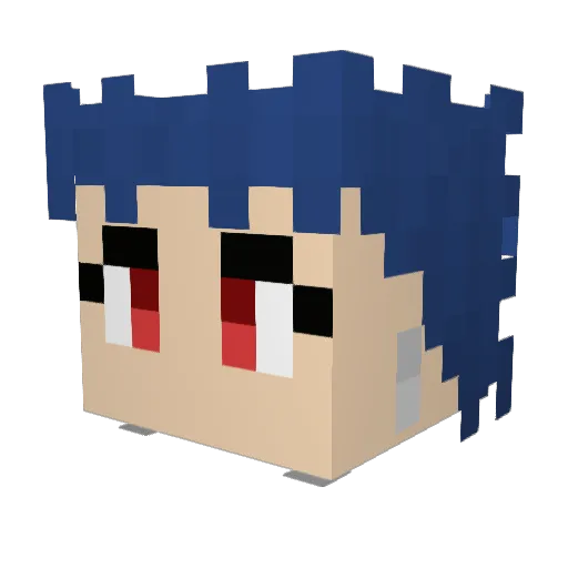 Puchinbola Minecraft avatar head, 3D render
