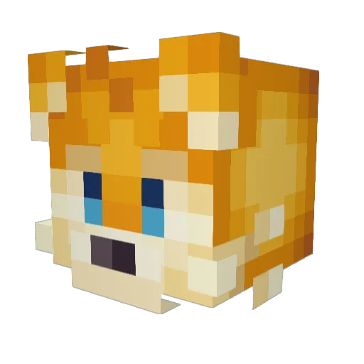 Puckelpojken Minecraft avatar head, 3D render