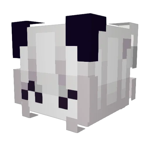 Pudapus Minecraft avatar head, 3D render