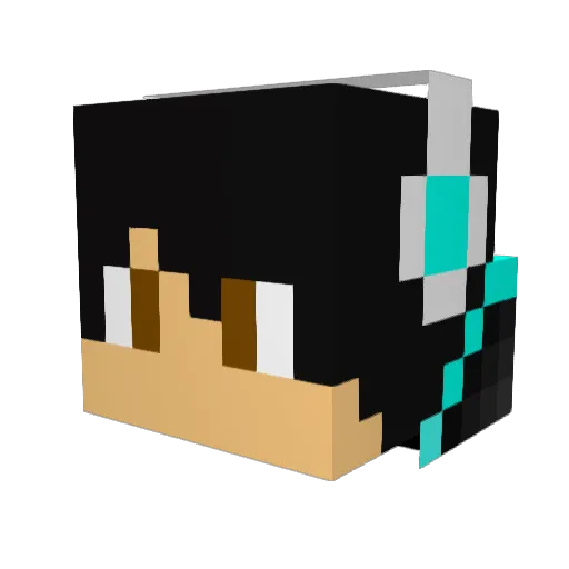 Pudding123 Minecraft avatar head, 3D render