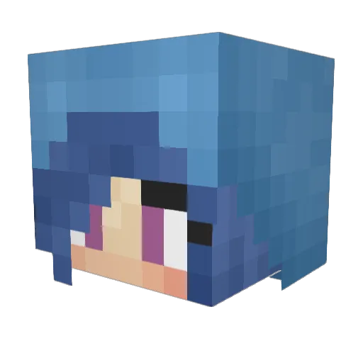 Pudding45 Minecraft avatar head, 3D render