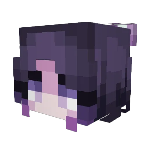 Pudding54 Minecraft avatar head, 3D render