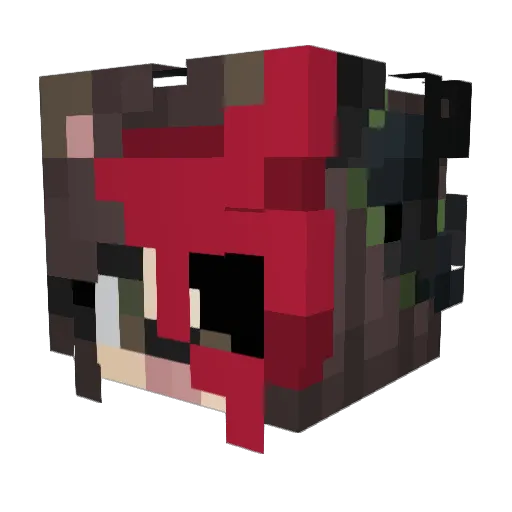 PuddingLuv Minecraft avatar head, 3D render