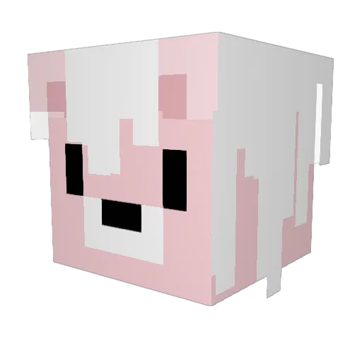 PuddingMuncher Minecraft avatar head, 3D render