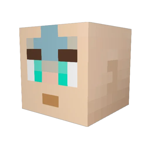 PuddingNico Minecraft avatar head, 3D render