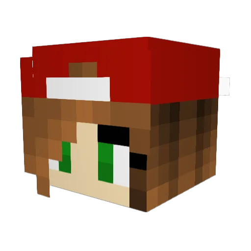Puddinlite Minecraft avatar head, 3D render