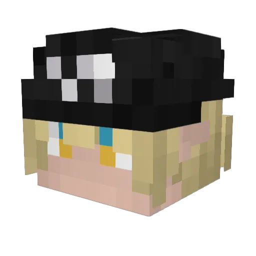 PuddleFrog Minecraft avatar head, 3D render