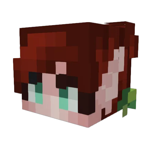 PuddleofPuffins Minecraft avatar head, 3D render