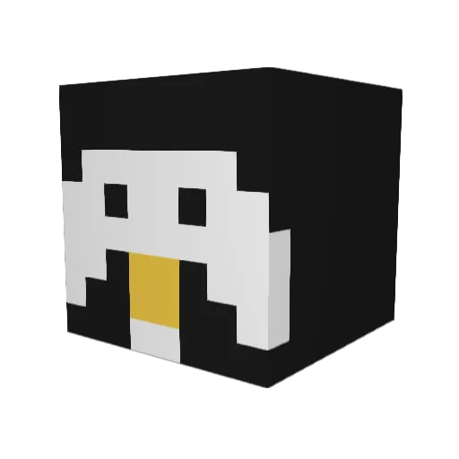 Puddles_Balloon Minecraft avatar head, 3D render