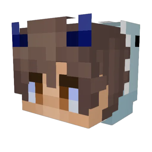 Puddlez_ Minecraft avatar head, 3D render