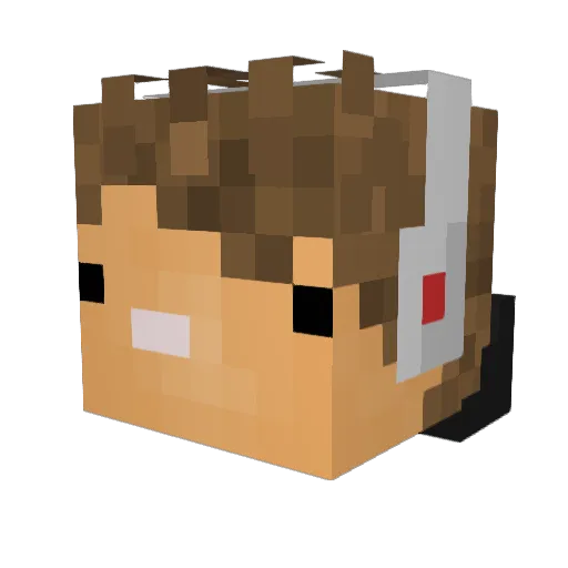 PudgeBudge Minecraft avatar head, 3D render
