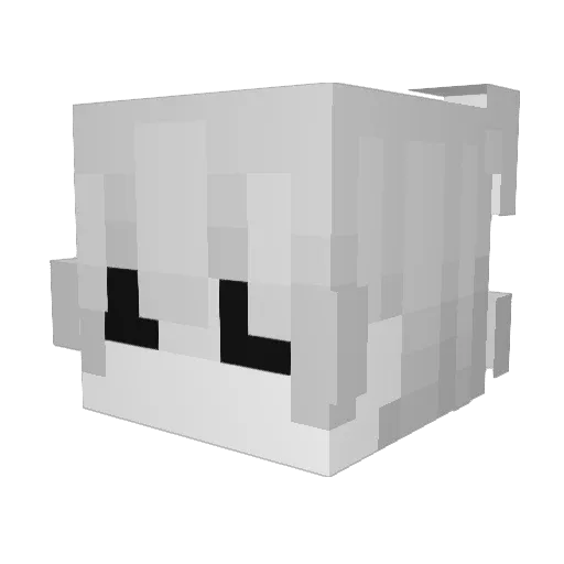 PudgyPanda Minecraft avatar head, 3D render