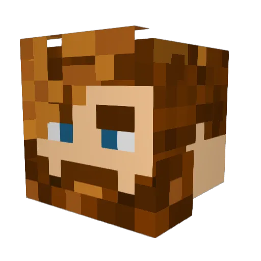 PudgySavage Minecraft avatar head, 3D render
