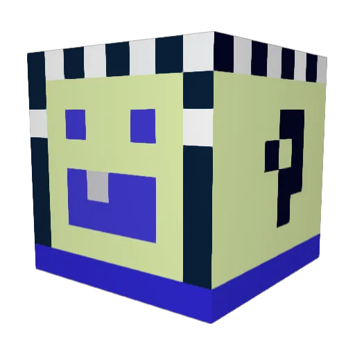 Pudir Minecraft avatar head, 3D render