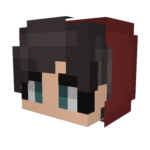 Pueo Minecraft avatar head, 3D render
