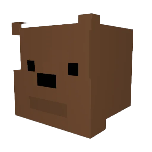 PuercoSalchicha Minecraft avatar head, 3D render