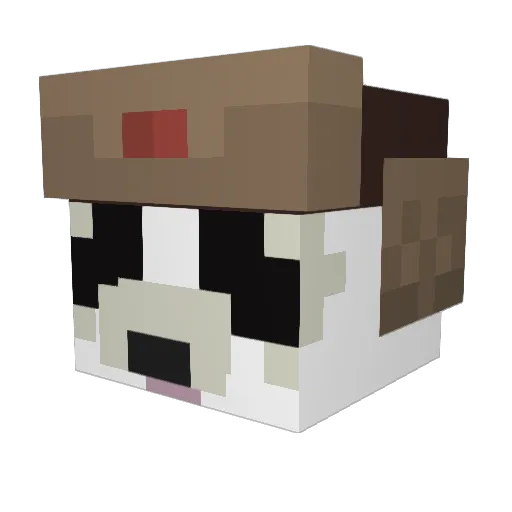 Puerkling Minecraft avatar head, 3D render