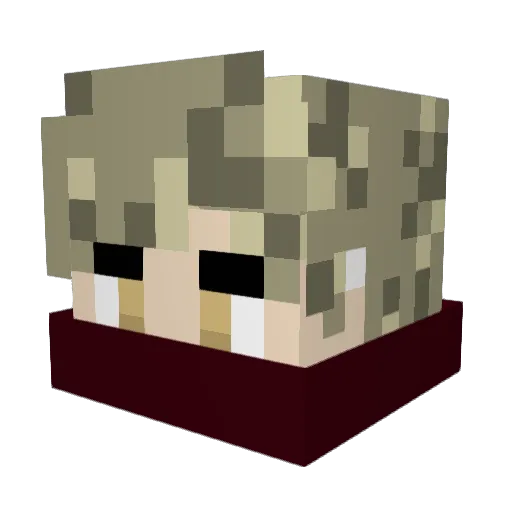 Puertos Minecraft avatar head, 3D render